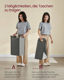 VASAGLE laundry basket, 4 hand fan, with shelf, removable extendable, 4x40 L