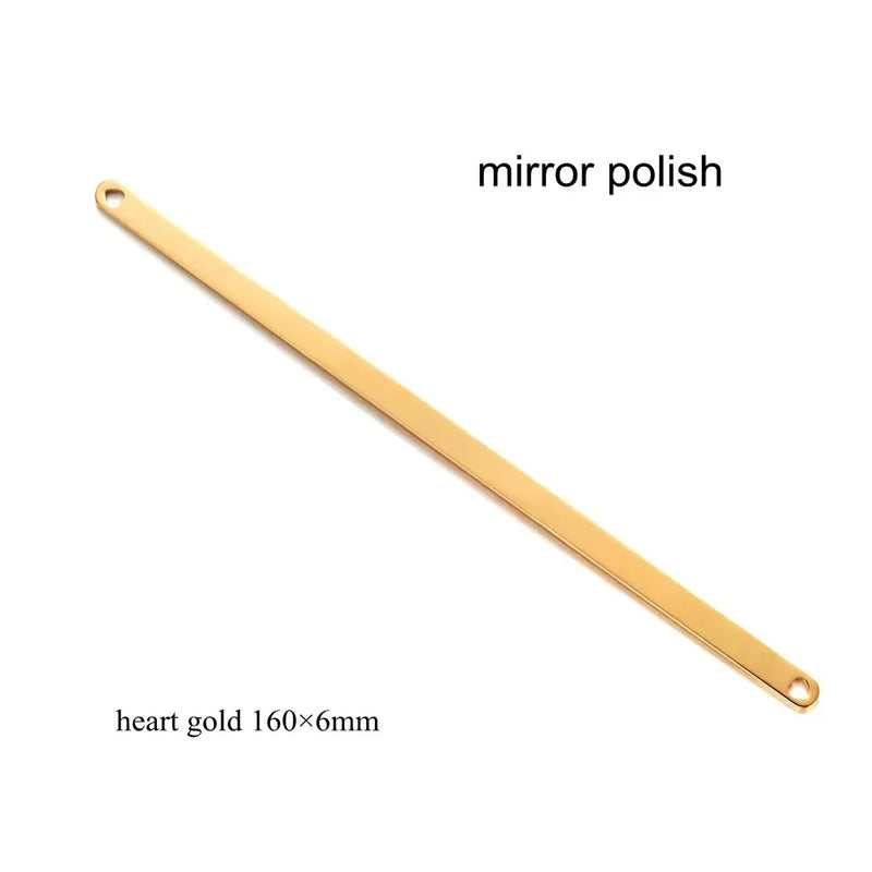 10pcs Stainless Steel Straight Cuff Bangle Blank Plain Rod Bracelet Diy Laser Engraving Bracelet Jewelry Charms Accessories