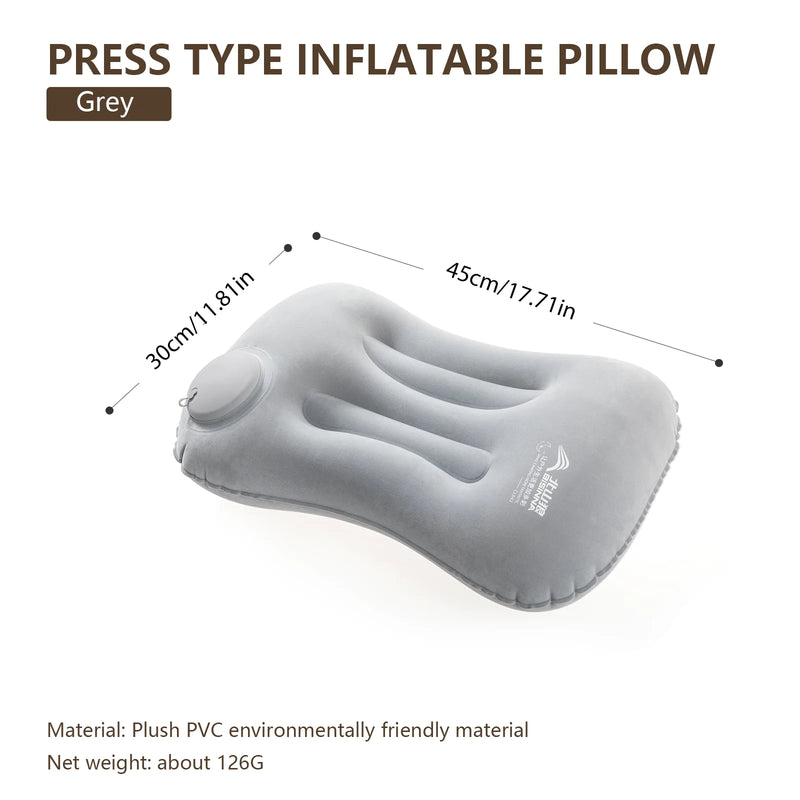 BISINNA Camping Inflatable Pillow Portable Ultralight Travel Hiking Air Sleeping Pillow for Neck and Lumbar Support