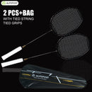 Alpsport XHP 2PCS Max 30LBS 6U 75g 100% legal original badminton racket Ultra-light full carbon fiber Badminton racket andbag