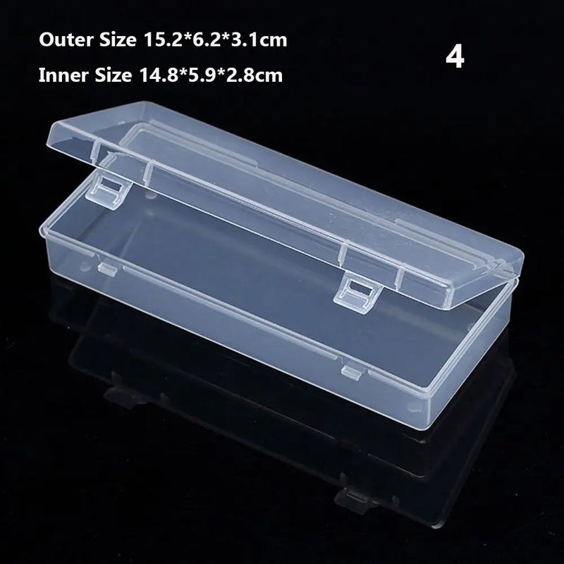8Styles Plastic Storage Box Small Square Clear Black Box For Jewelry Diamond Embroidery Craft Bead Pill Home Storage Supply