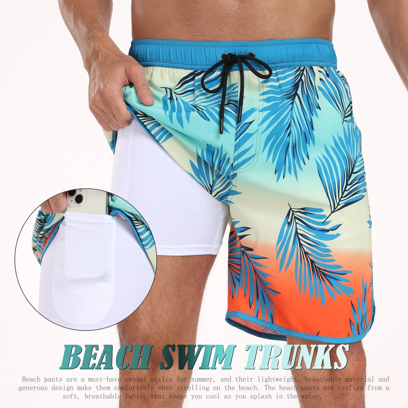 Summer men's hot selling beach pants, casual vacation printed men's pants, comfortable and breathable street clothing