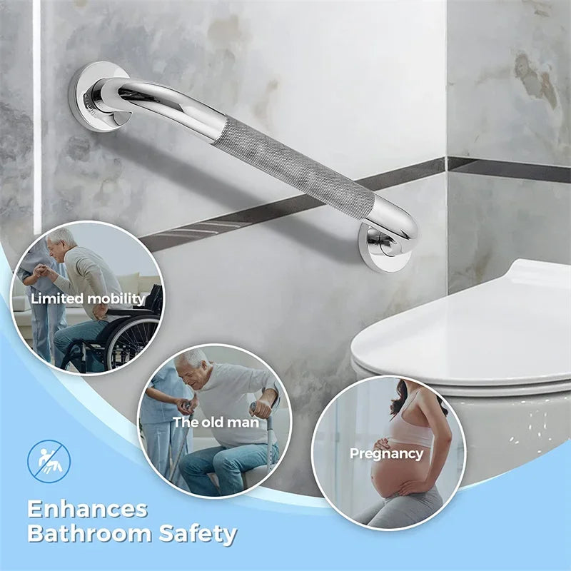 Handrail Grab Bar Stainless Steel 300/400/500Mm Anti Slip Shower Safety Support Handle Towel Rack Bathroom Tub Toilet