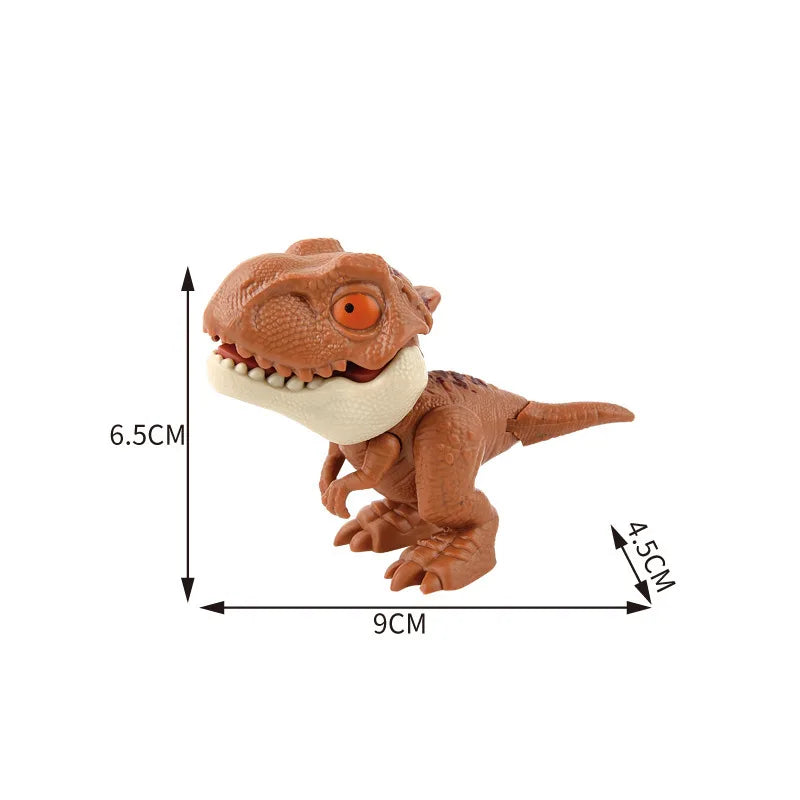 Jurassic Biting Finger Dinosaur Animals Model Toy Movable Joints Simulation Tricky Chameleon Hippo Kids Birthday Christmas Gifts