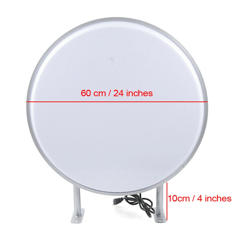 60cm Waterproof Double-sided LED Advertising Light Box Outdoor Light Advertising Board Round Square Light Advertising Box