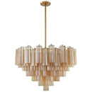 Amber Murano Glass Ceiling Chandelier Round for Dining Living Room Bedroom Modern Murano Glass Pendant Chandelier Light