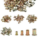 320tlg. Blindnietmuttern-Kit, flacher Kopf, Einpressmuttern, Nietmuttern-Sortiment, Gewindeeinsatzmuttern-Sortiment, M3-M12 Schrauben und Muttern