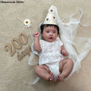 First Kids Birthday Daisy Felt Hat Three-dimensional Daisy Felt Hat Birthday Daisy Hat Baby Girl Flower Party Hat Mesh Headwear