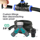 3M-25M 3/8”PE Hose Misting System DIY Adjustable Orange Nozzle Spray Cooling Kit for Greenhouse Garden Plants Fogging Watering