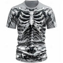 Halloween Skeleton Skull 3D Print T-Shirts Men Women O-Neck Short Sleeve T Shirt Oversized Harajuku Y2k Tees Tops Kids Clothing