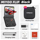 MIYOO FLIP V2 Retro Video Game Console 3.5'' IPS Screen Linux System Onion OS Free Case Handheld Game Players Consoles menGift