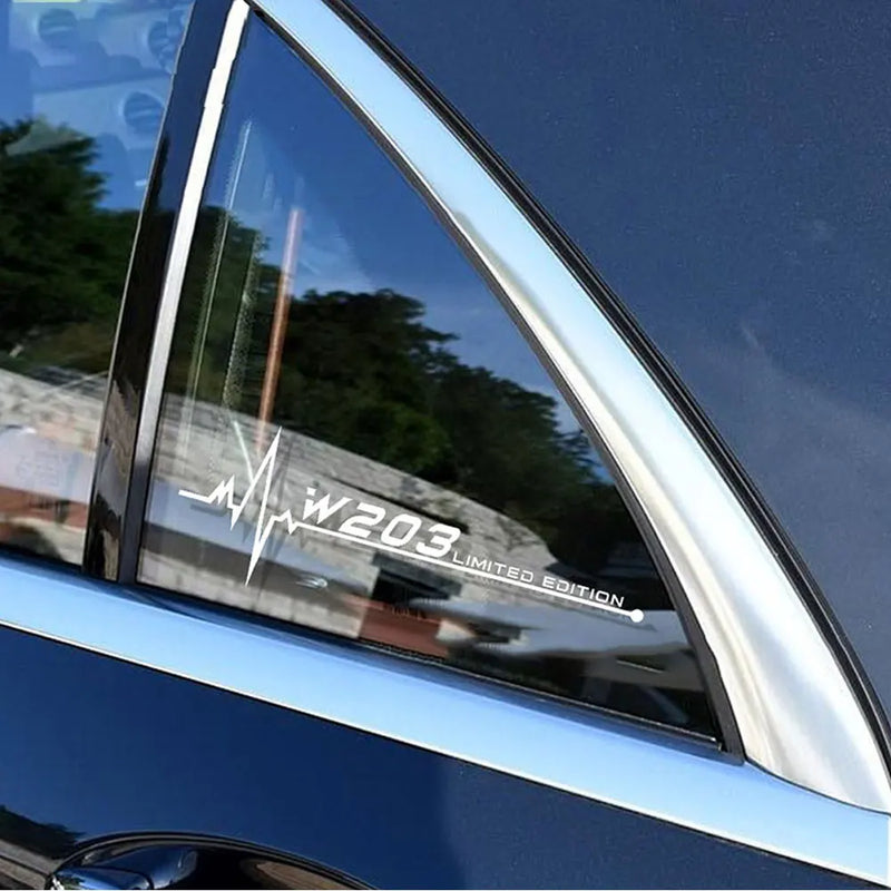 1Pcs For  W108 W126 W140 W168 W169 W176 W177 W203 W204 W205 Car Side Window Stickers