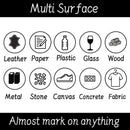 White Marker Pens set 2.0mm Oily Waterproof White Gel Pen DIY Graffiti Sketching Marker Stationery Writing School Supplies brush