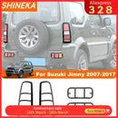 SHINEKA Car Tail Light Lamp Decoration Cover Rear Fog Light Lamp Trim Frame For Suzuki Jimny 2007-2017 Exterior Accessories