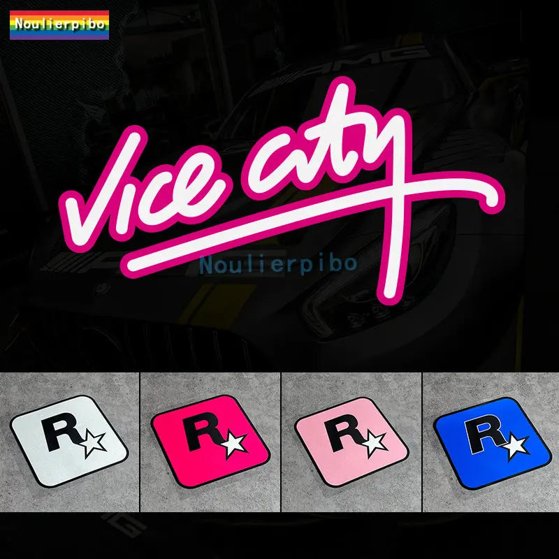 Vice City Sin City GTA Speed Car Stickers Car Motorcycle Body Decoration Laptop Mobile Phone Trolley Case Reflective Decals
