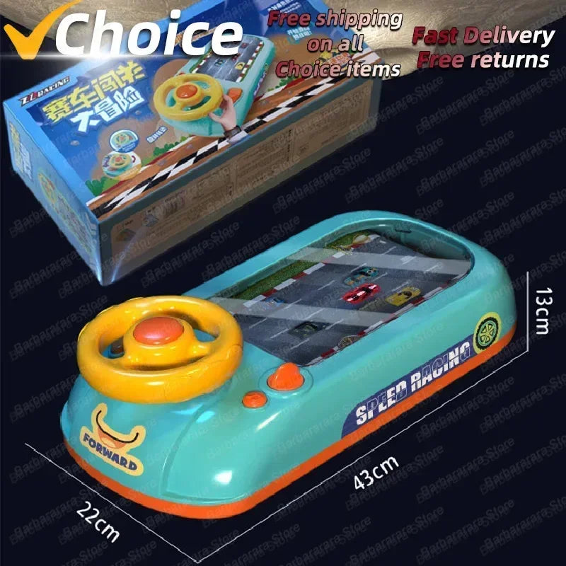 New Children's Electronic Adventure Game Steering Wheel Racing Cars Driving Toys Simulating Vehicles Music Sounds Baby Gifts