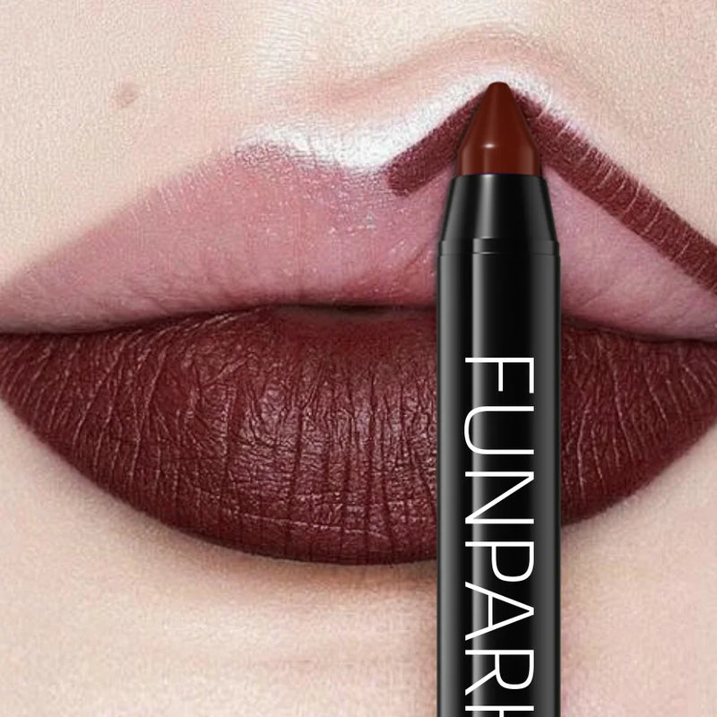 16 Color Nude Brown Lipliner Pen Waterproof Lipstick Sexy Red Matte Contour Lip Tint Lasting Lips Korean Makeup product lipgloss