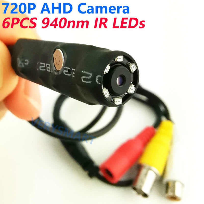 Super Small Mini AHD 720P Camera Size 6x6mm Micro Small Indoor CCTV Video Audio Camera for HD AHD DVR System