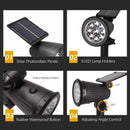 9LEDs Solar Spotlights, Outdoor Light Control, Waterproof Floor Mounted Lawn Lamp,for Landscape,Courtyard,Garden,Tree Decoration