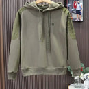 Loose Men's Hooded Sweatshirt Solid Black No Brand Cheap Simple Warm Male Hoodie Funny Overfit Sweat Shirt Tops High Quality Emo