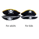 Totenkopf-Druck Kinder/Erwachsene Piratenhut Cosplay Kostüm Mütze Halloween Maskerade Party Auftritt Piratenkapitänsmütze Requisiten