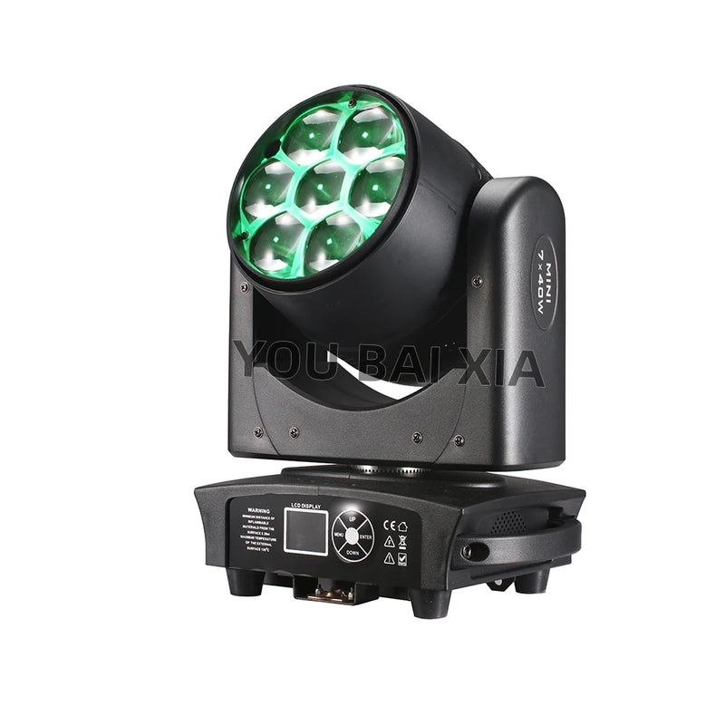 7x40W 4 in1 RGBW Bee Eye  LED Beam + Wash  Zoom testa mobile DMX per NightClub Dj Disco Party Bar Stage Lighting