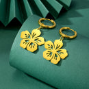 Skyrim Frauen Mädchen Blumen Ohrstecker Edelstahl Gold Farbe Böhmische Tropfenohrringe Koreanische Mode Schmuck Weihnachtsgeschenk