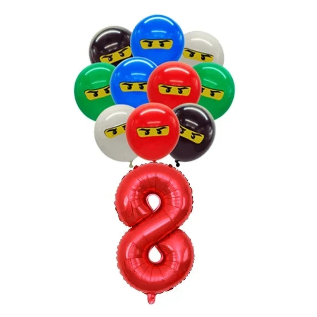 Ninja Them Birthday Party Decorations Kids Disposable Tableware Popcorn Paper Plates Balloons Cup For Boys Baby Shower Supplies