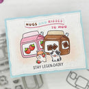 Birthday Cake Cute Frog Fox Animals Cutting Dies and Clear Stamps Bottle Thank You Words Dies For DIY Scrarpbooking Paper Craft