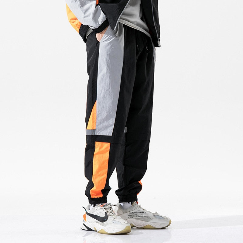 Streetwear Men Black Joggers Pants 2023 Mens Big Pockets Ribbons Hiphop Cargo Pants Male Overalls Sweatpants Men Clothes