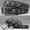 Rivet PU  Leather men's belt Fashion alloy belts Buckle luxury brand jeans belts for men business belt female belt