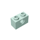 Gobricks 10pcs MOC 3700 Brick 1x2 with Hol Compatible Assembles ParticlesFor Building Blocks Parts DIY Educational Gift Toy 2022