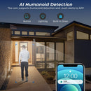 Hiseeu-Wireless Surveillance Camera, Dual Lens, 4X Digital Zoom, AI Human Detect, ONVIF, Outdoor Security PTZ IP Cameras, 4K, 8M