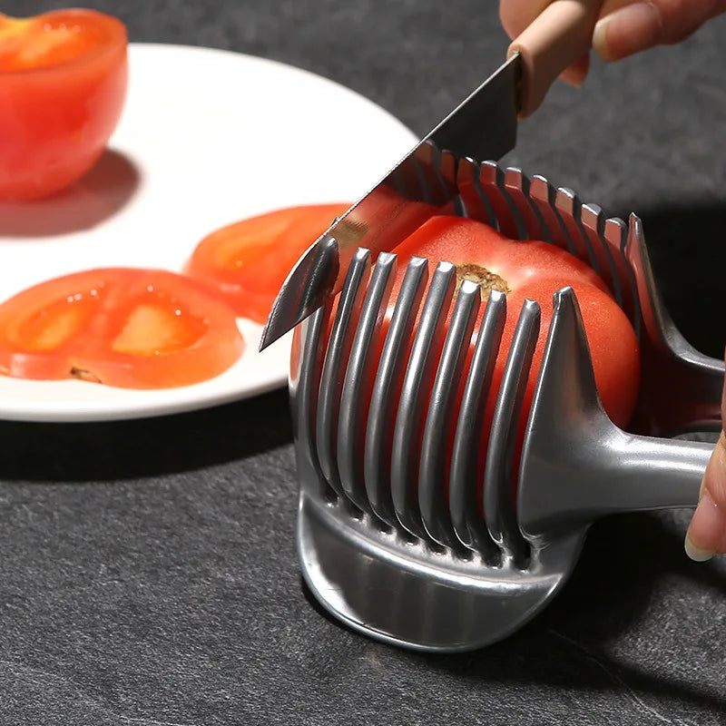 Hot Sale Aluminum Alloy Kitchen Handheld Orange Lemon Slicer Tomato Cutting Clip Fruit Slicer Onion Slicer Kitchen Item