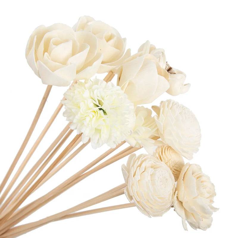 11 pcs Artificial Flower Rattan Sticks Fireless Fragrances Reed Diffuser Stick Reuse DIY Handmade Ornaments Home Decor