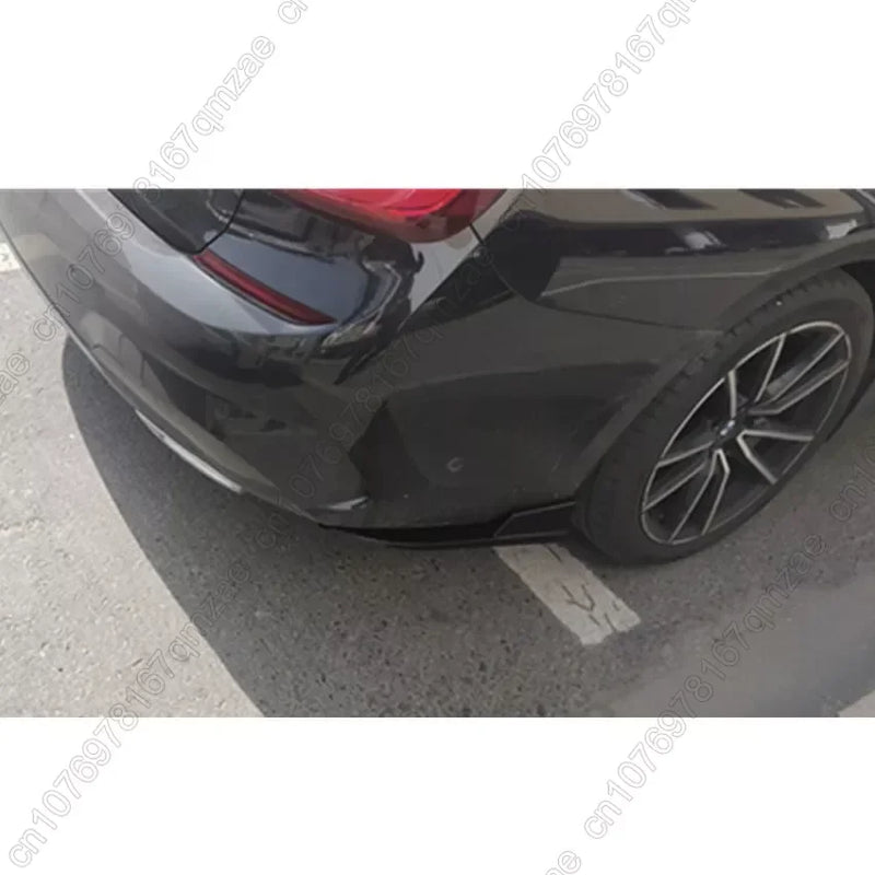 For BMW 3 Series G20 G28 325 330 M-Sport 2019-2024 Rear Bumper Splitter Side Spoiler Canards Apron Cover Sticker Car Accessories