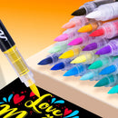 36 Colors Acrylic Paint Pens Brush Marker Pen for Rock Painting, Stone, Ceramic, Glass, Wood, Canvas ,DIY Art Supplies Drawing