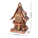Robotime ROKR Cuckoo Clock Mechanical 3D Wooden Puzzle Christmas Cuckoo Clock Building Kit Holiday DIY Project for Teens Adults