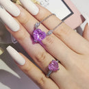 2026 New Arrivals Luxury 2pcs Silver Color Cz Dubai Jewelry Set Ring and Earring for Women Wedding Party Lady Gift Jewelry J5968