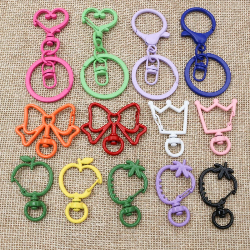 10pcs Random Mix Snap Hook Trigger Clips Buckles For Keychain Lobster Clasp Hooks Key Ring Clasp DIY Jewelry Making Supplies