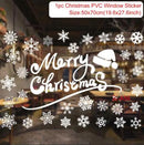 Christmas Window Stickers Merry Christmas Decorations For Home 2024 Christmas Wall Sticker Kids Wall Decals Happy New Year 2025