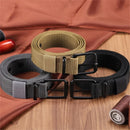 110/130cm Black Canvas Men's Belt Pin Buckle Leather Belt Women's Trendy Belt With Jeans Belt For Men Women Outdoor Sports Belt