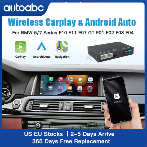Wireless CarPlay Android Auto Decoder for BMW 5 7 Series F10 F11 F07 GT F01 F02 F03 F04 2009-2016 with MirrorLink Car Play