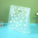 50/100Pcs Daisy Style Plastic Gift Bags With Handle, Shopping Bag Tote Bags Perfect for Mother's Day Wedding Birthday Holidays