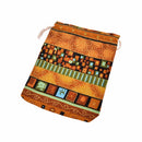 3er-Pack Baumwoll-Geschenkbeutel, mehrfarbig, Tribal Tribe, Kordelzug, Schmuckbeutel, Beutel, Verpackung, Aufbewahrung, chinesischer Ethno-Stil, 9,5 cm x 12 cm