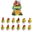 Disney Lion King Simba Theme Party Decorations Cup Cake Topper Decor for Kids Boys Birthday Party Decor Baby Shower Supplies