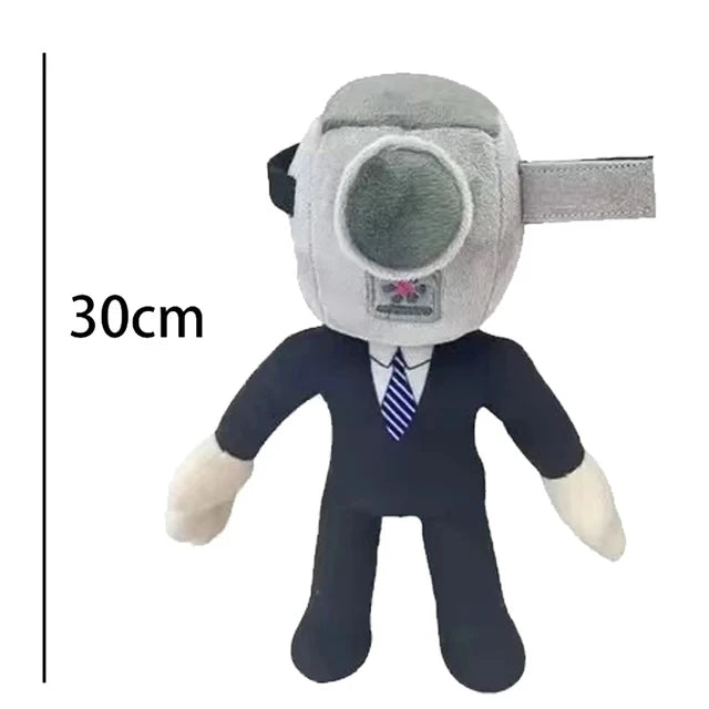 Newest Skibidi Toilet Clockman Titan TV Man Speakerman Plush Toys Horror Game Cartoon Stuffed Doll Kids Birthday Christmas Gifts