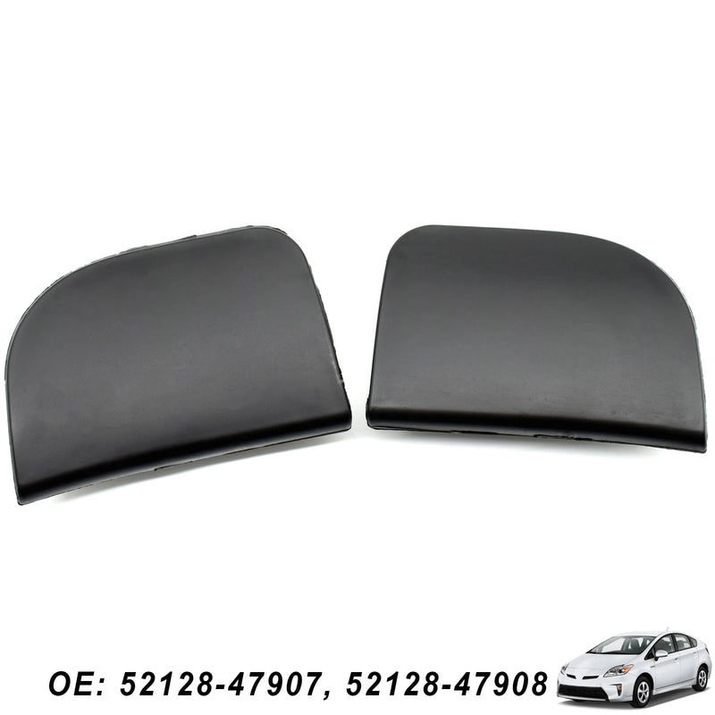 2pcs For Toyota Prius 2012-2015 Car Tow Hook Eye Cover Towing Trailer Cap Unprimed Black Right Left Caps 52128-47907 52128-47908