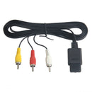 180cm 6ft AV TV 3 RCA Video Cord Cable For SNES Game Cube / N64 for Nintendo 64 100pcs