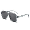 JNPCXI Oversized Double Bridges Pilot Men Sunglasses Blue Lens Vintage Rivets Women Trending Punk Sun Glasses Shades